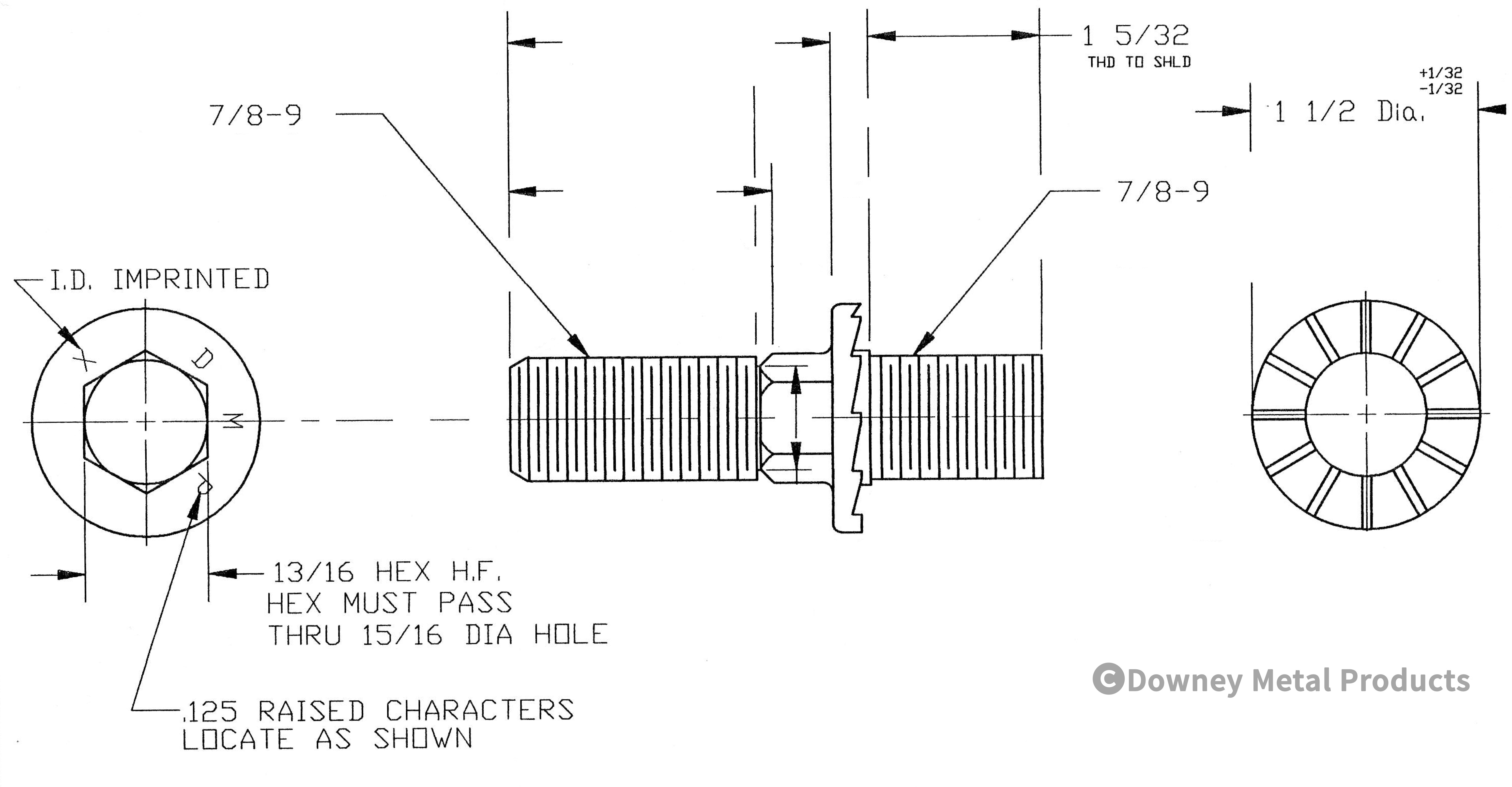 DMP-301: Line Post Stud Assembly